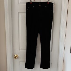 Black Corduroy Nine West Straight-Leg Pants size 8.